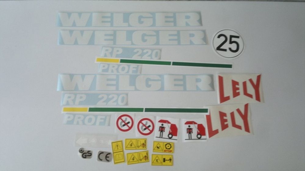 Naklejki prasa rolująca Welger rp 220