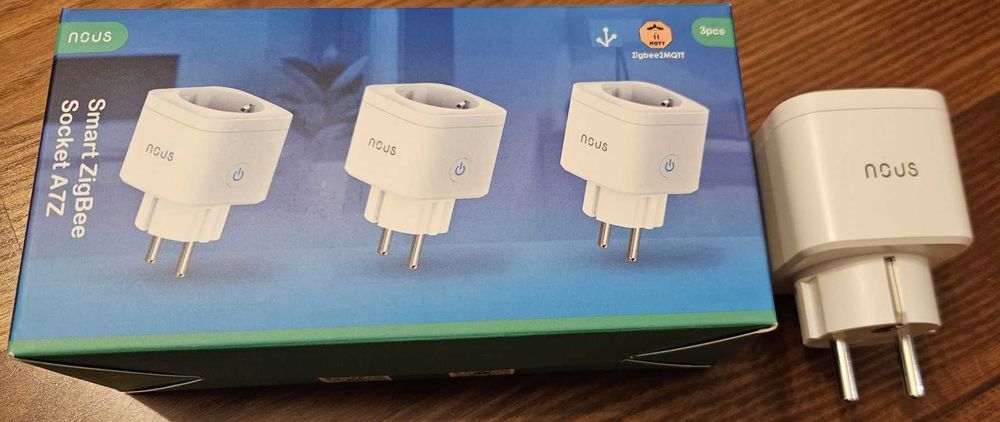 3 x NOUS A7Z ZigBee Inteligentne Gniazdko z Monitorowaniem Energii, 16A (zestaw)