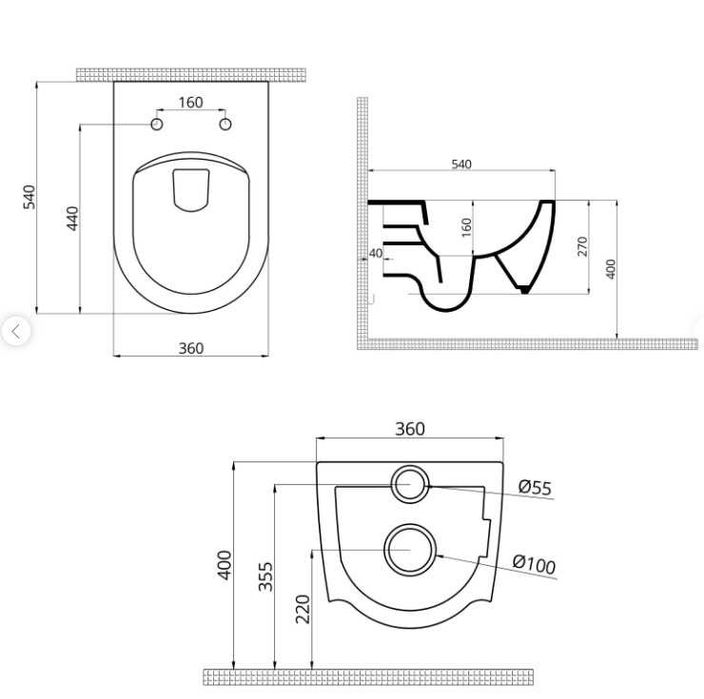 OUTLET Miska WC czarna