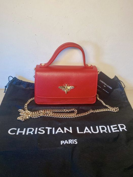 Bolsa em pele vermelha - Christian Laurier Paris