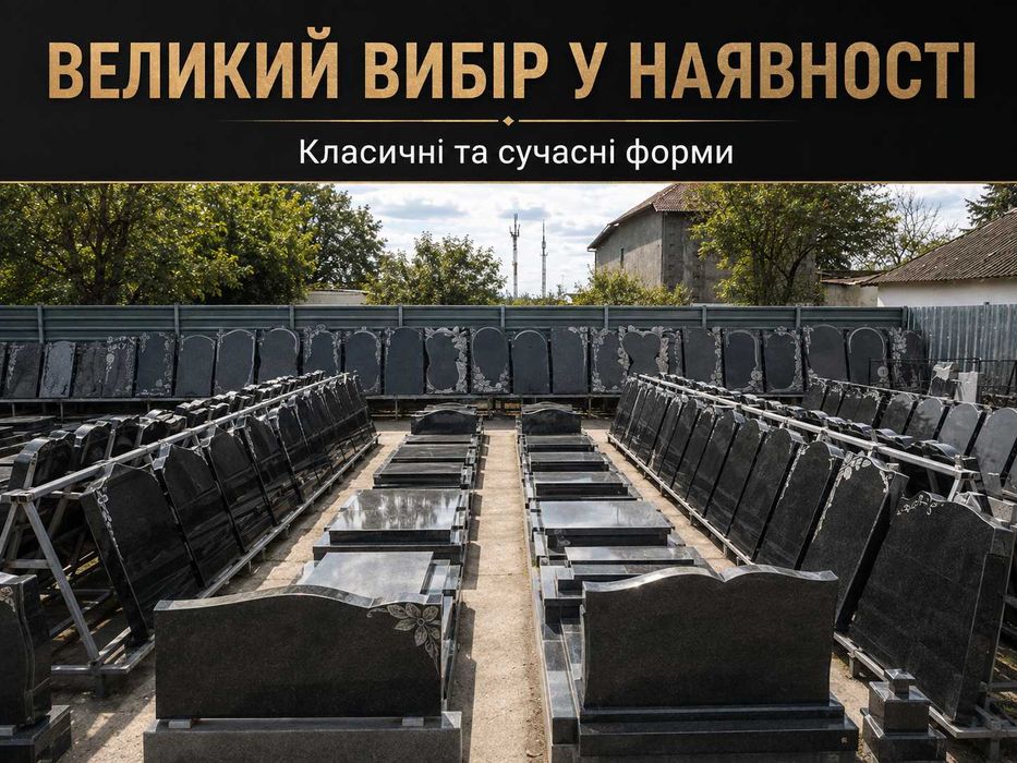 Гранітні пам'ятники без переплат з 3D макетом до оплати по самим низьким цінам
