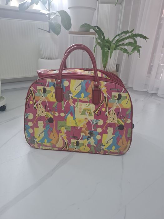Torba weekendowa walizka podrózna  ze stelażem  wzory