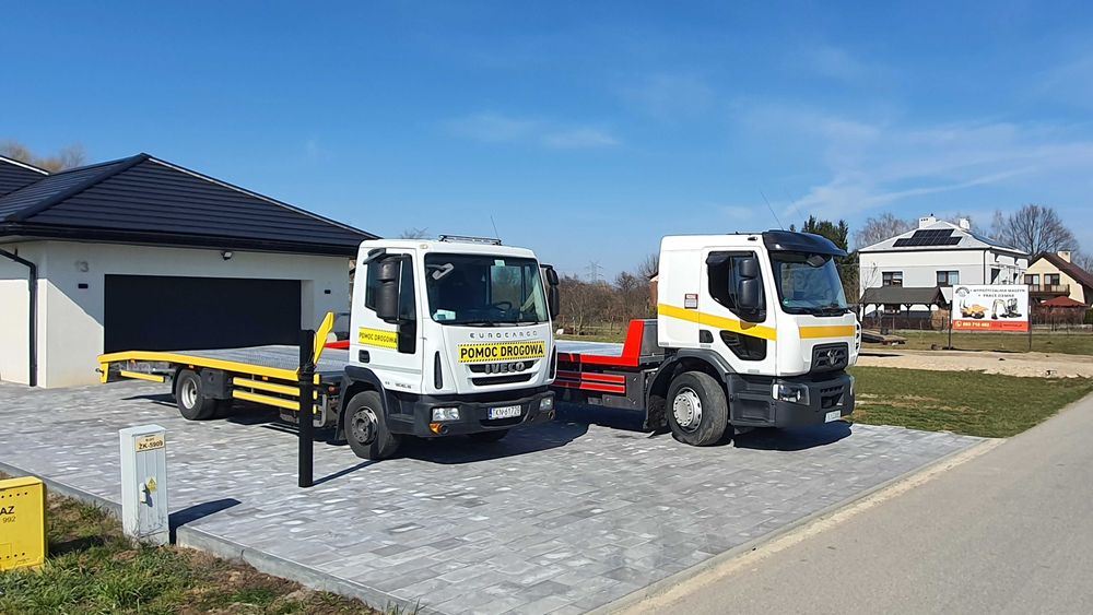 Zabudowa MAN TGL najazd laweta platforma pomoc drogowa małopolskie