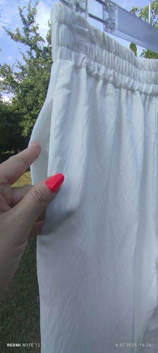 COCOMORE szerokie spodnie na lato r. 40 biel śmietana palazzo