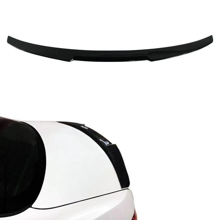 Aileron / Lip / Spoiler Traseiro para BMW Serie 3, E92 Coupe, 2006-2013 M4 Look em preto piano brilhante em plástico ABS