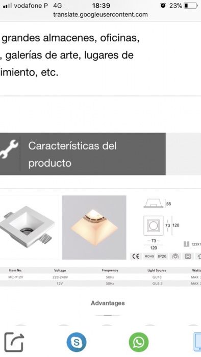 Projetor de encastrar lâmpadas Led gu10. Aplique tecto