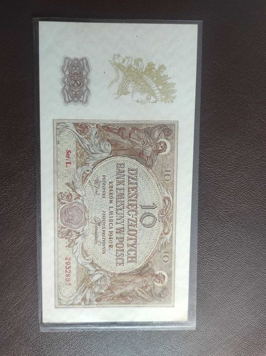 Banknot 10 zł 1940