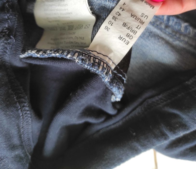Jeansowe spodnie ciążowe niebieskie r. 36 3/4 długosci H&M Reserved