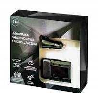 Ładowarka Samochodowa 2xUSB 5V z Przedłużaczem