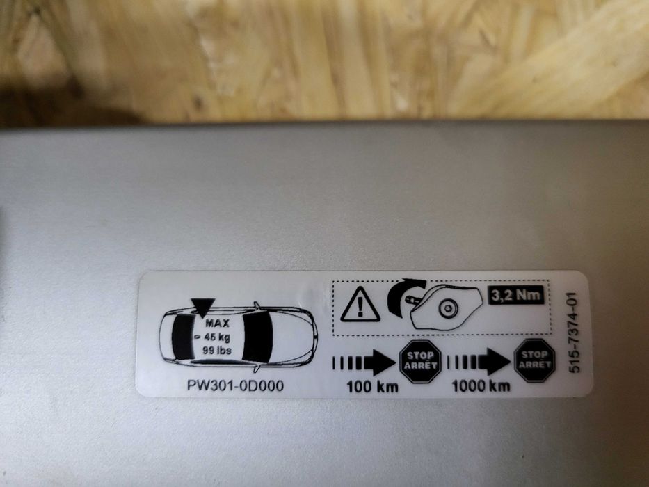 Bagażnik dachowy, belki,  Toyota Yaris IV - PW301-0D000