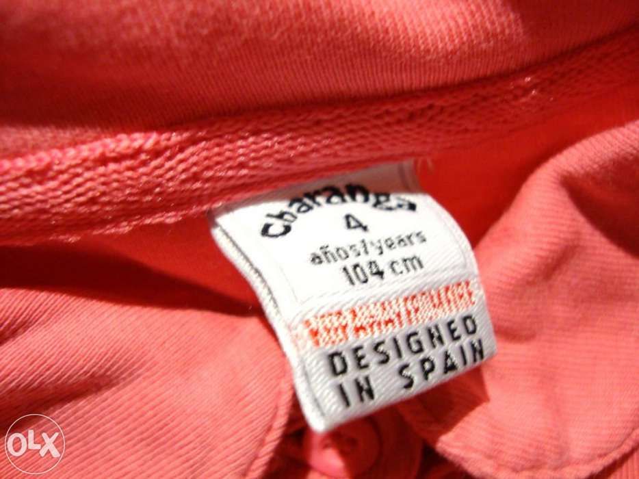 Polo rosa com folho para 3 a 4 anos