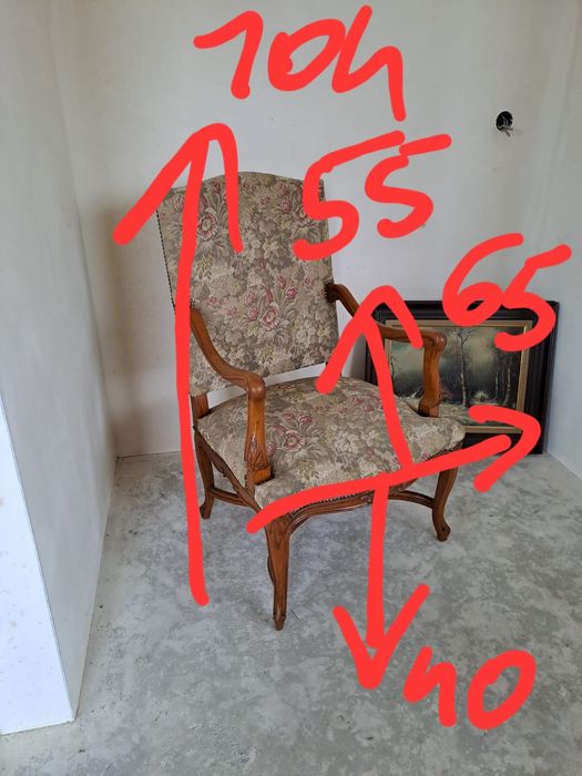 Fotel w stylu ludwikowskim stylowy fotel tron