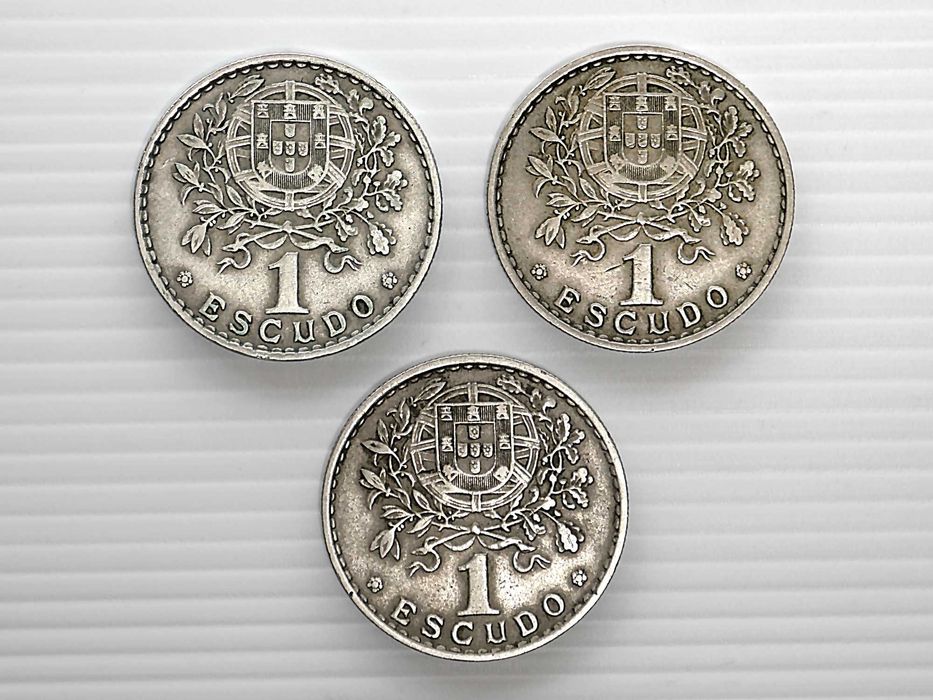 Lote de 3 Moedas 1 Escudo 1962
