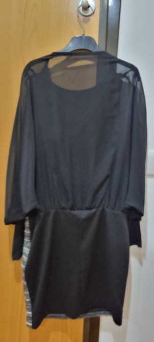Vestido Preto e cinza