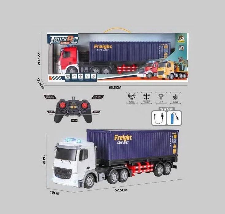 Вантажівка на радіокеруванні Euro Truck Біла, Фура на пульту
