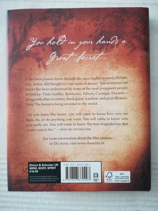 Livro The Secret de Rhonda Byrne - NOVO