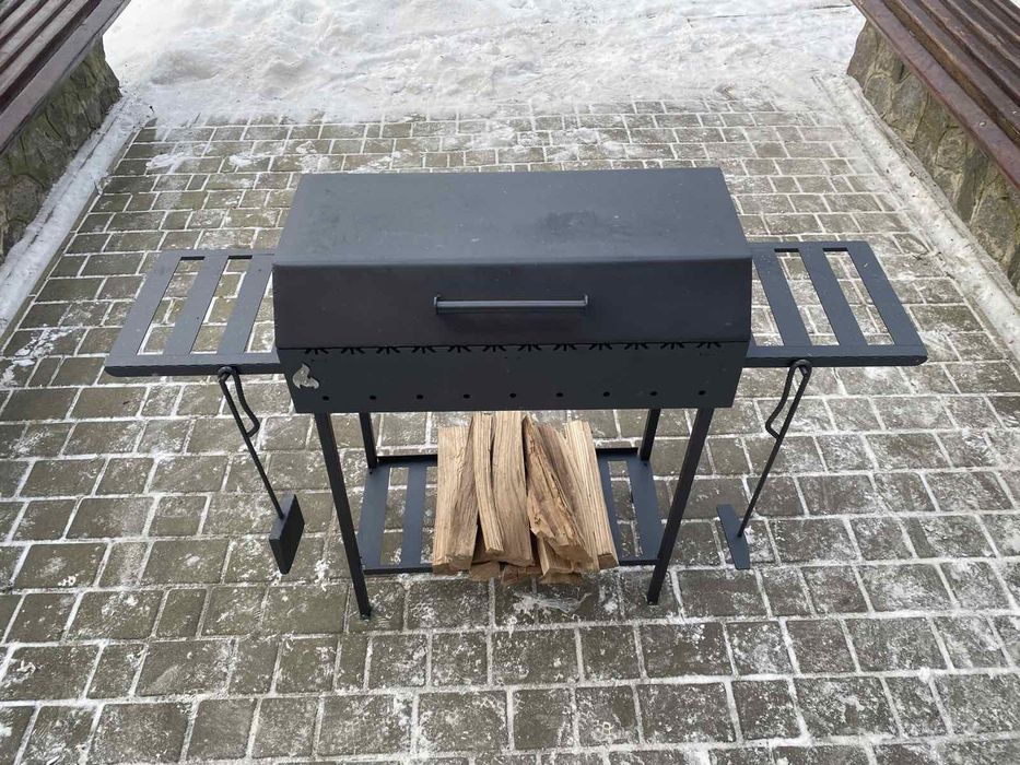 Мангал на 12 шампурів 4мм міцний метал Гриль Барбекю Казан Знижка-35%-