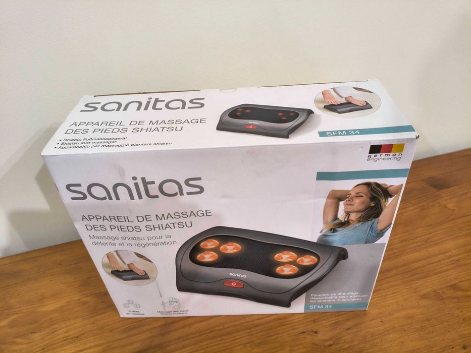 Aparelho novo para massagem de pés Shiatsu com aquecimento opcional - Sanitas