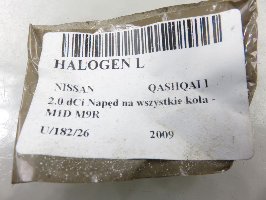 Halogen Lewy Nissan Qashqai I