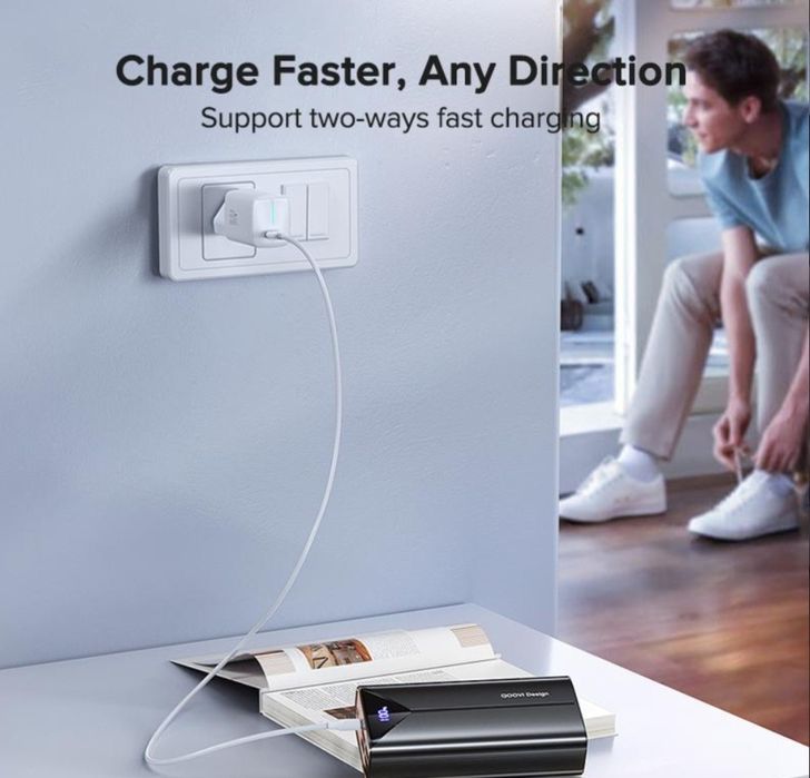 QOOVI Портативний  Power Bank 30000 мАг із швидким заряджанням