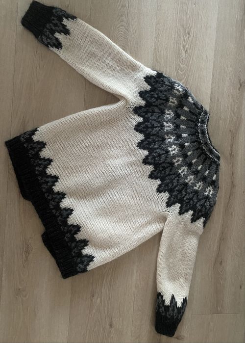 Sweter wełna owcza kardigan góralski S M