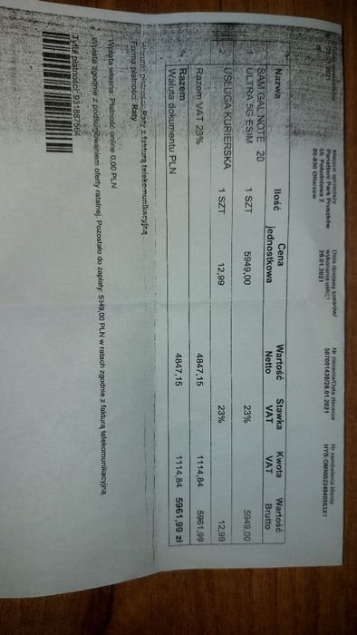 Samsung S20 Note Ultra 5G 12GB/256GB