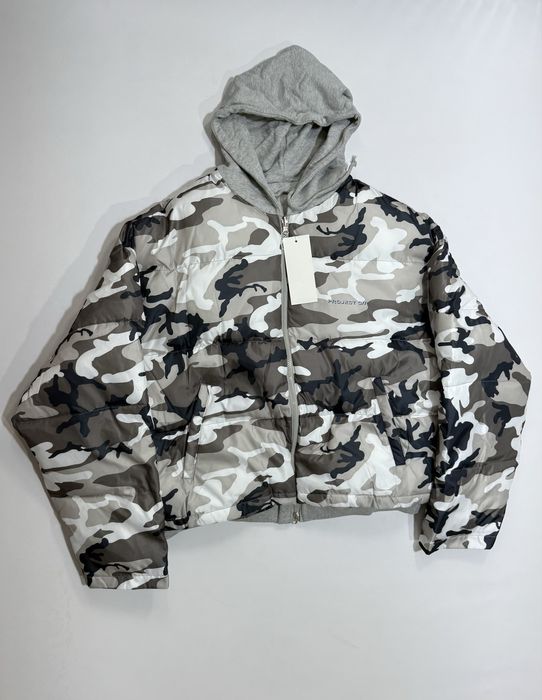 бомбер Project G/R grey University reverse double bomber
