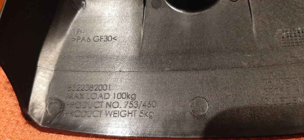 Bagażnik na narty 6 par ThuleRapidSystem753 WingBar SkiDeLux727