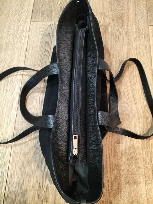 Piękna torebka shopper włoska jakość  wykonana z naturalnej skóry zams