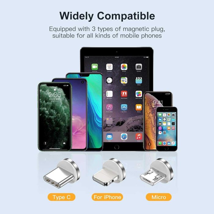 Kuulaa Magnetyczny Powerbank 3w1 MINI Ładowarka 3000mAh IPHONE/SAMSUNG