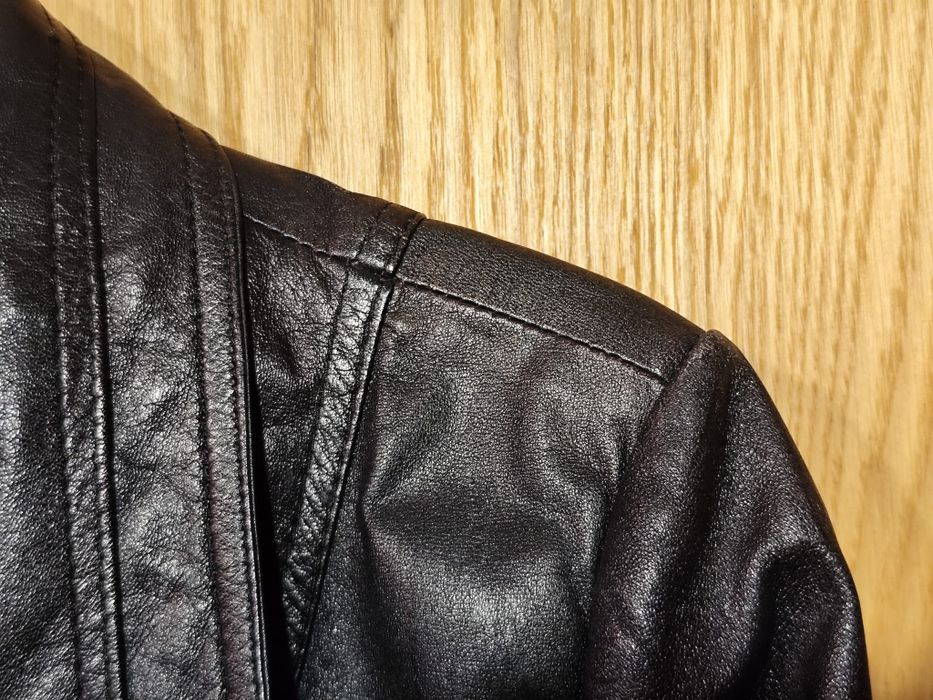 Czarna Kurtka Skórzana vintage SKÓRA NATURALNA  M
