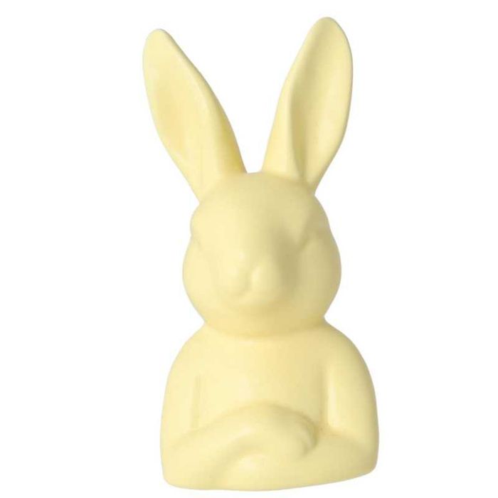 Zając królik ceramiczny żółty matowy duży 3043