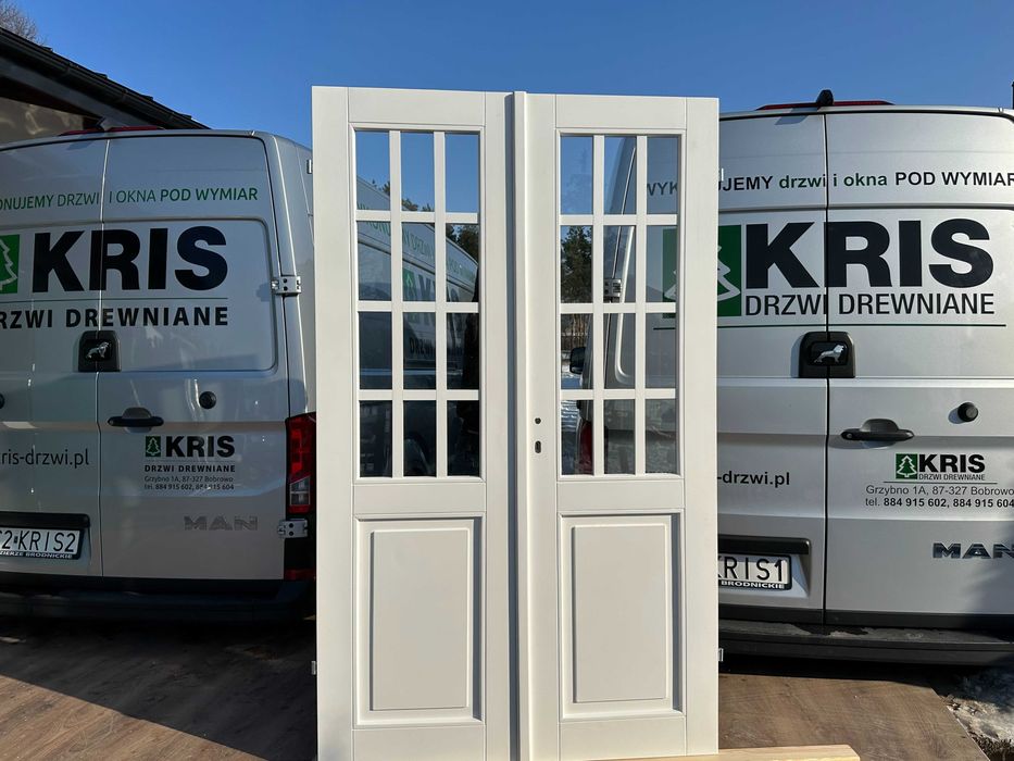 Drzwi drewniane sosnowe białe NA KAŻDY WYMIAR CAŁA POLSKA