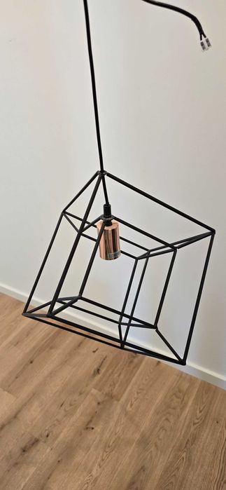 Candeeiro de teto suspenso KUBIC PRETO