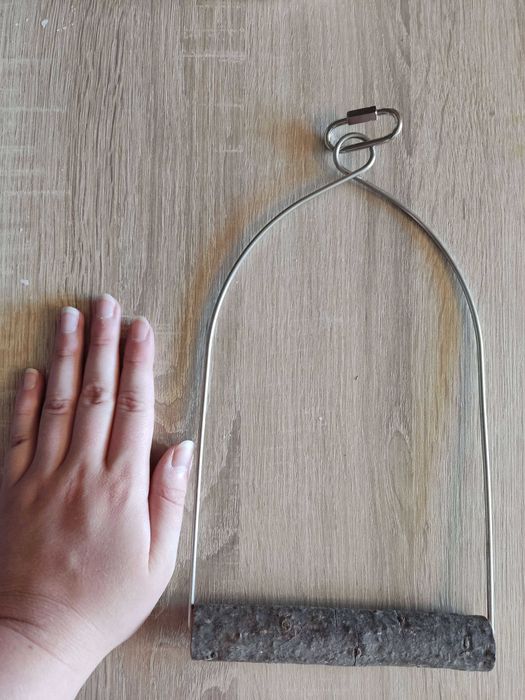 Drewniana huśtawka dla ptaków, papug średnich i większych