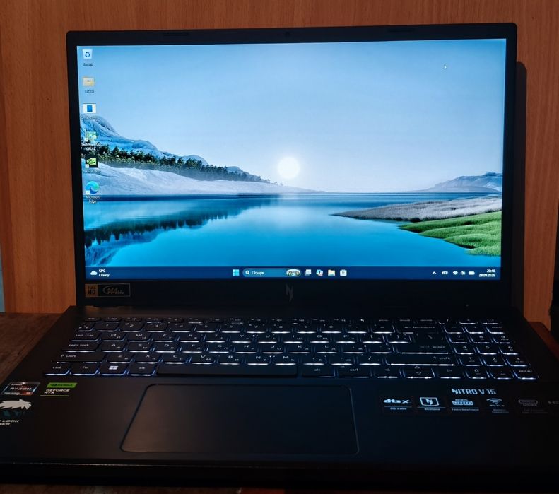 Ігровий ноутбук Acer nitro v15-41 rtx3050 6gb ryzen + бонуси 5 7535hs