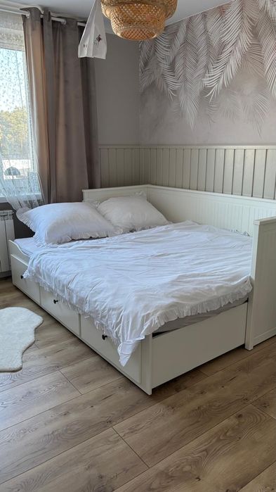 Łóżko hamnes tapczan białe