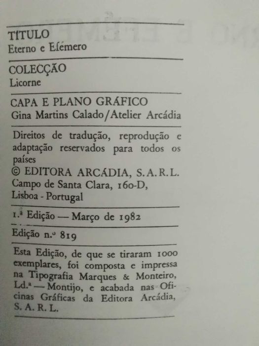 Eterno e Efémero de Jorge Guimarães