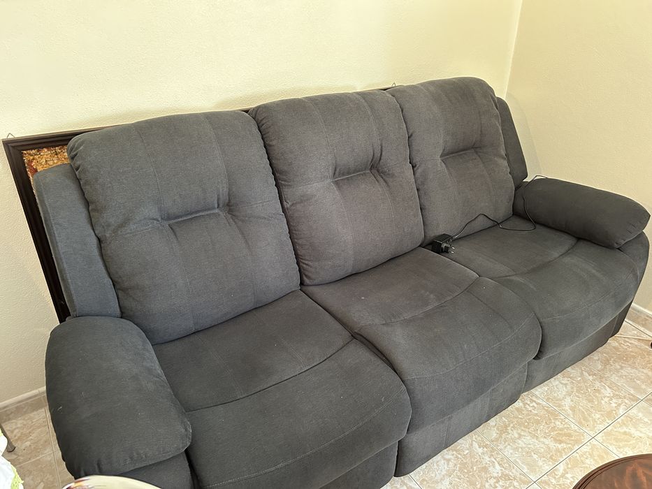 Sofá Reclinável de 3 Lugares