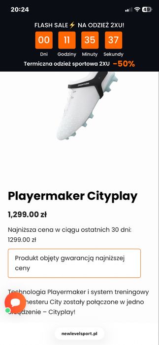 inteligentny tracker piłkarski Playermaker 2.0/ rozmiar M