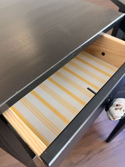Mesa de cabaceira preta x2