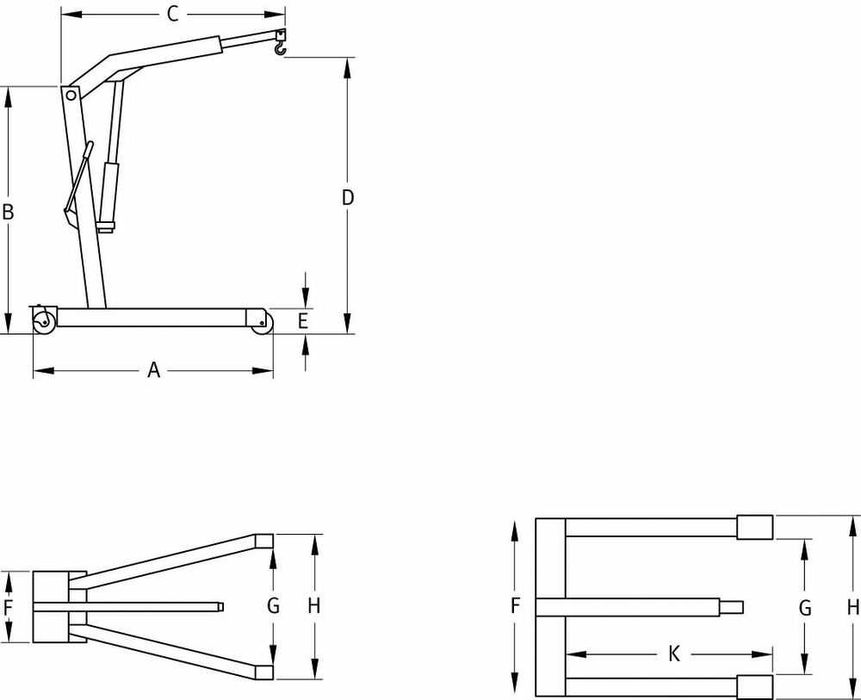GRUA DE OFICINA DOBRÁVEL 1T STILKER LL29
