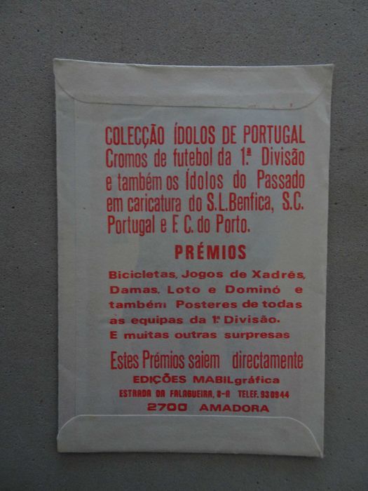 Carteira de cromos fechada Futebol Ídolos de Portugal - Sporting