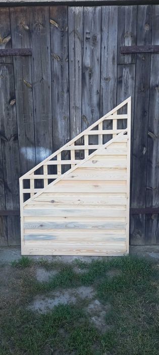 Płot drewniany/przęsła lamelowe