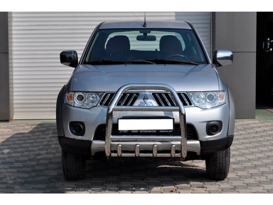 Mitsubishi Pajero Sport 2008-2015 рр. Передній захист QT007 (нерж.)