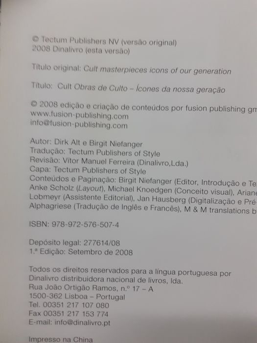 Obras de Culto, Icons da nossa geração