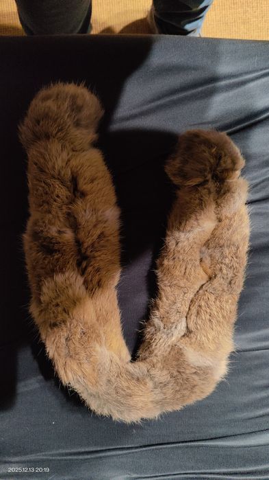 Gola de pele de coelho vintage