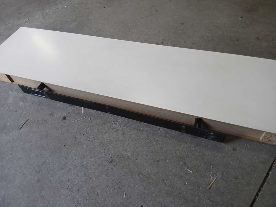 Estantes prateleiras de parede 110x26x5cm branco e preto + acess.