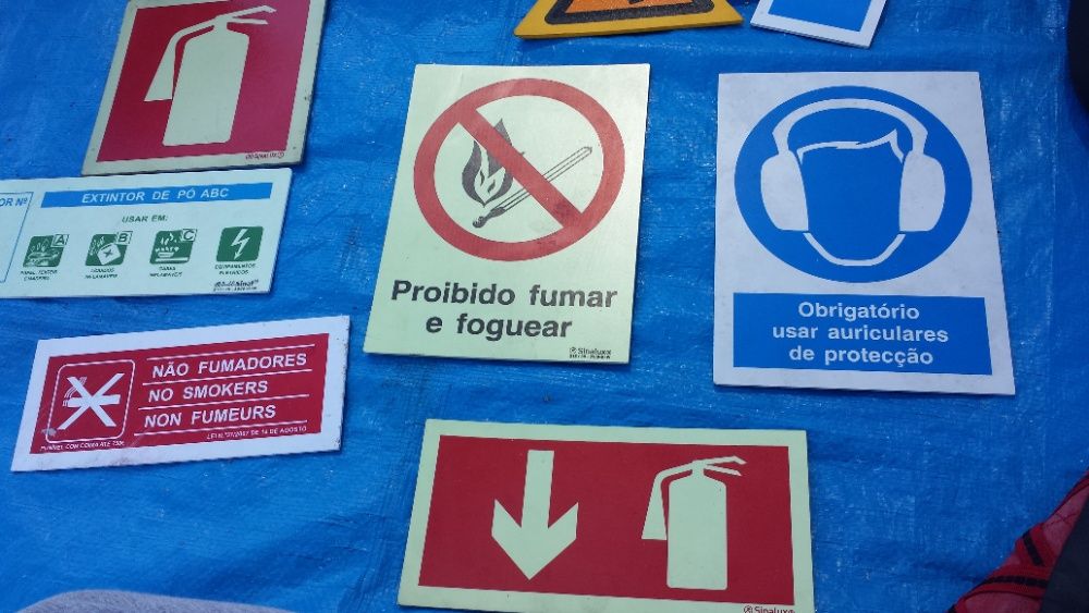 Placas de sinalização