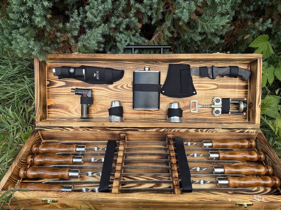 8 шампуров 3 мм для шашлыка на подарок мужчине мужу на день рождени